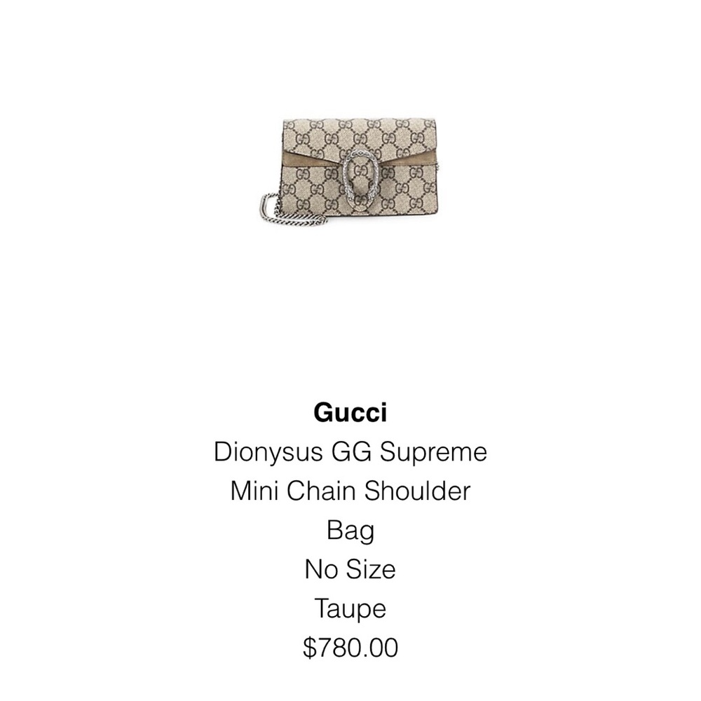 Gucci Dionysus GG supreme mini chain shoulder bag